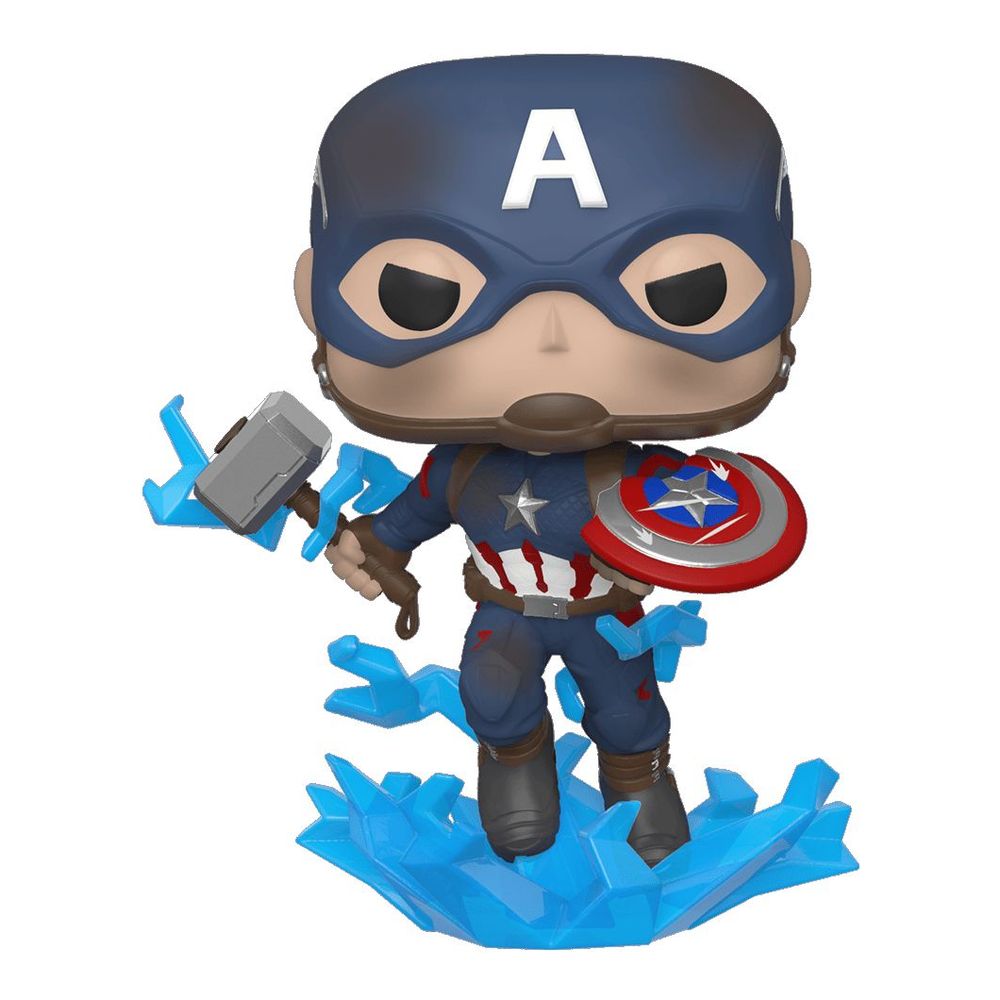 Funko Pop Marvel Endgame Captain America with Broken Shield & Mjolnir Vinyl Figure