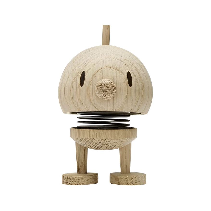 Hoptimist Bumble Decorative Figure - Raw Oak - Small (9 x 5.8 cm)
