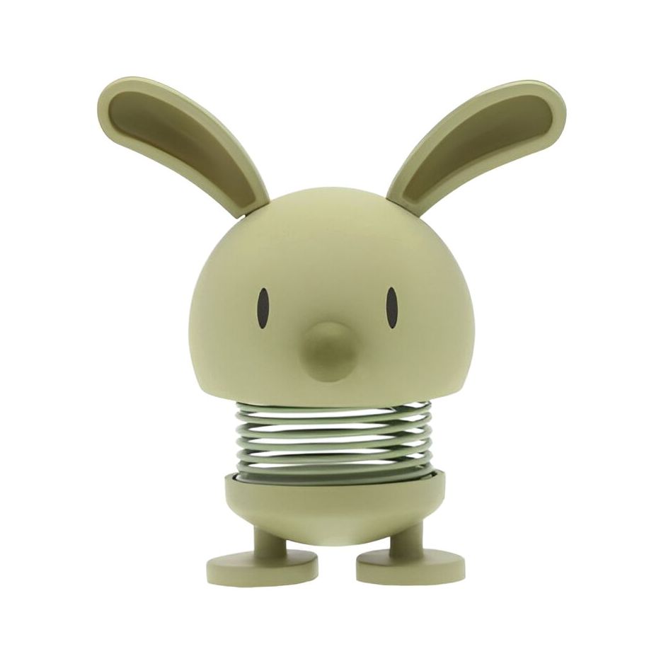 Hoptimist Animals Soft Bunny Decorative Figure - Olive - Small (9 x 5.8 cm)