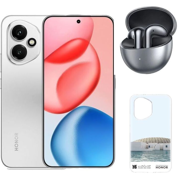 Honor 400 5G 12GB/256GB Smartphone + FOCs - Meteor Silver (Bundle)