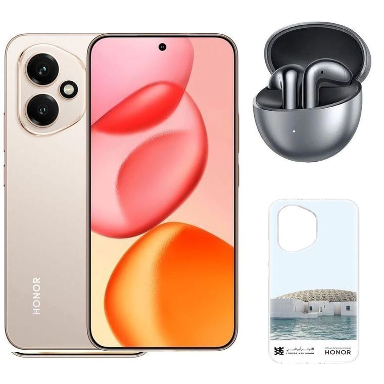 Honor 400 5G 12GB/512GB Smartphone + FOCs - Desert Gold (Bundle)