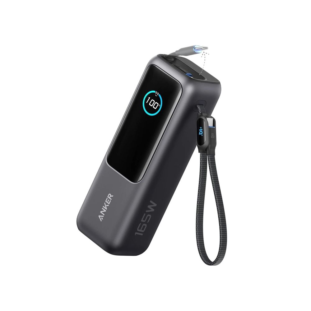 Anker Power Bank 25K 165W Built-In And Retractable Cables