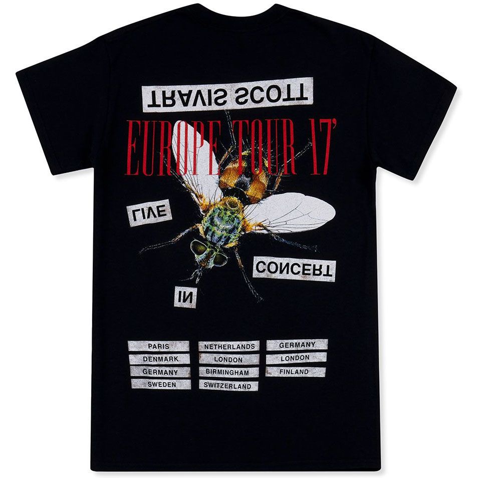 Travis Scott Europe Tour 2017 Tee Birds Eye View Gildan L