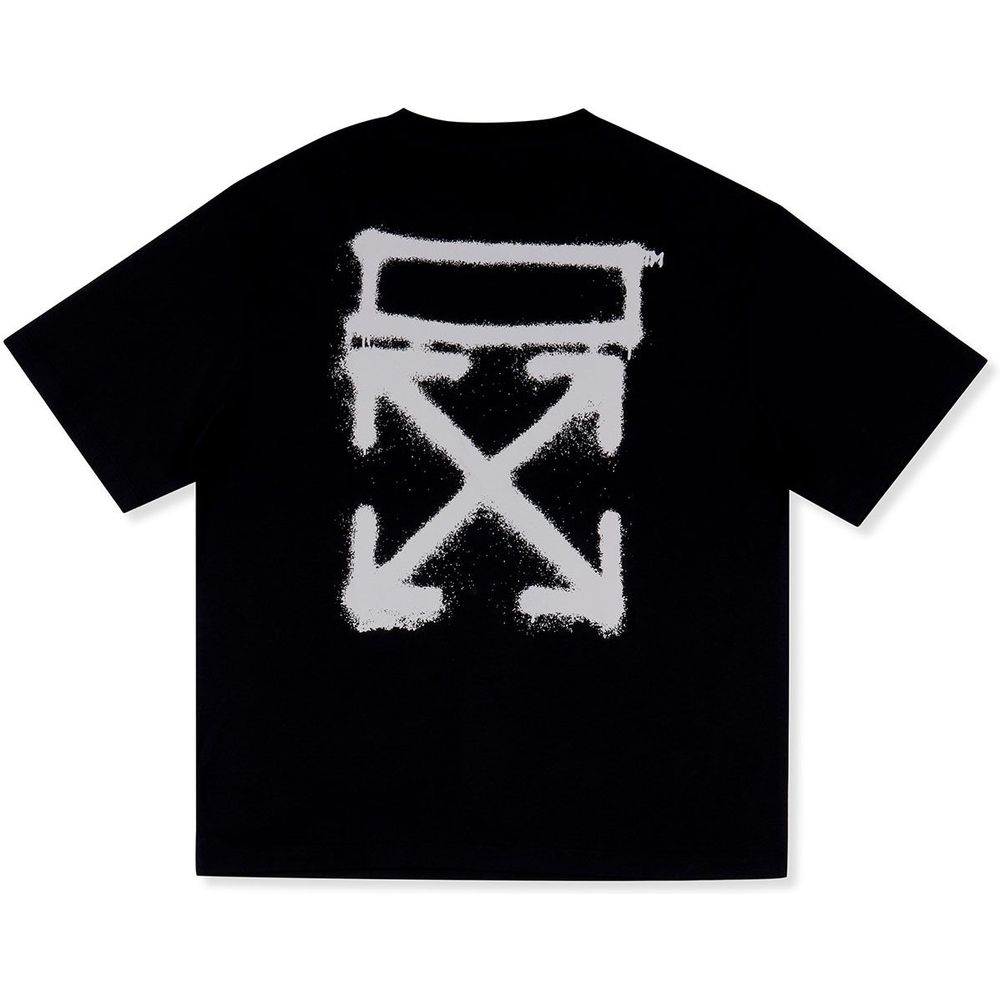 Off-White Spray Marker Short Sleeve Slim Tee Black - White