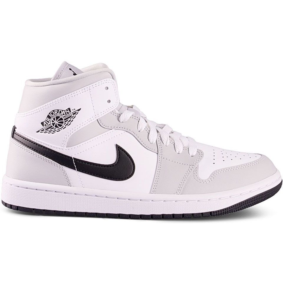 Nike Air Jordan 1 Mid White Light Smoke Grey (Women's)