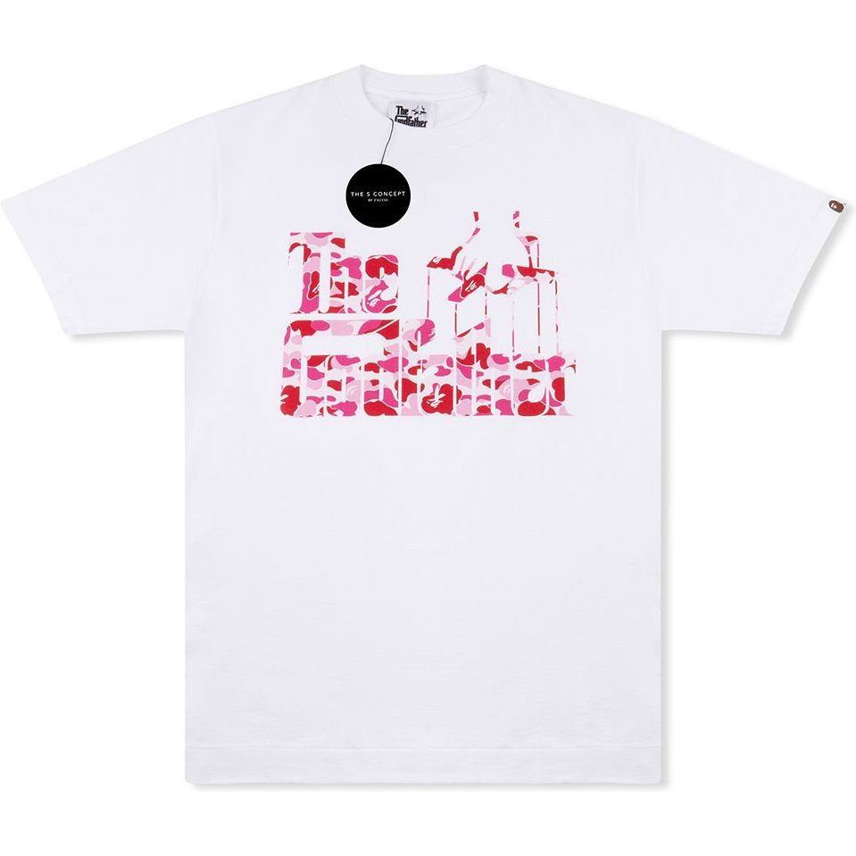 Bape X The Godfather Abc A Bathing Ape White Camouflage - Pink