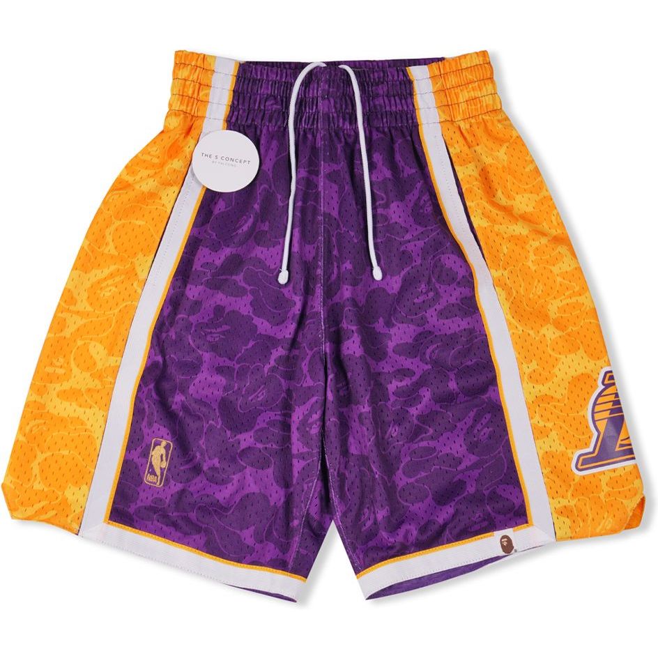 Bape X Mitchell & Ness Los Angeles Lakers Shorts