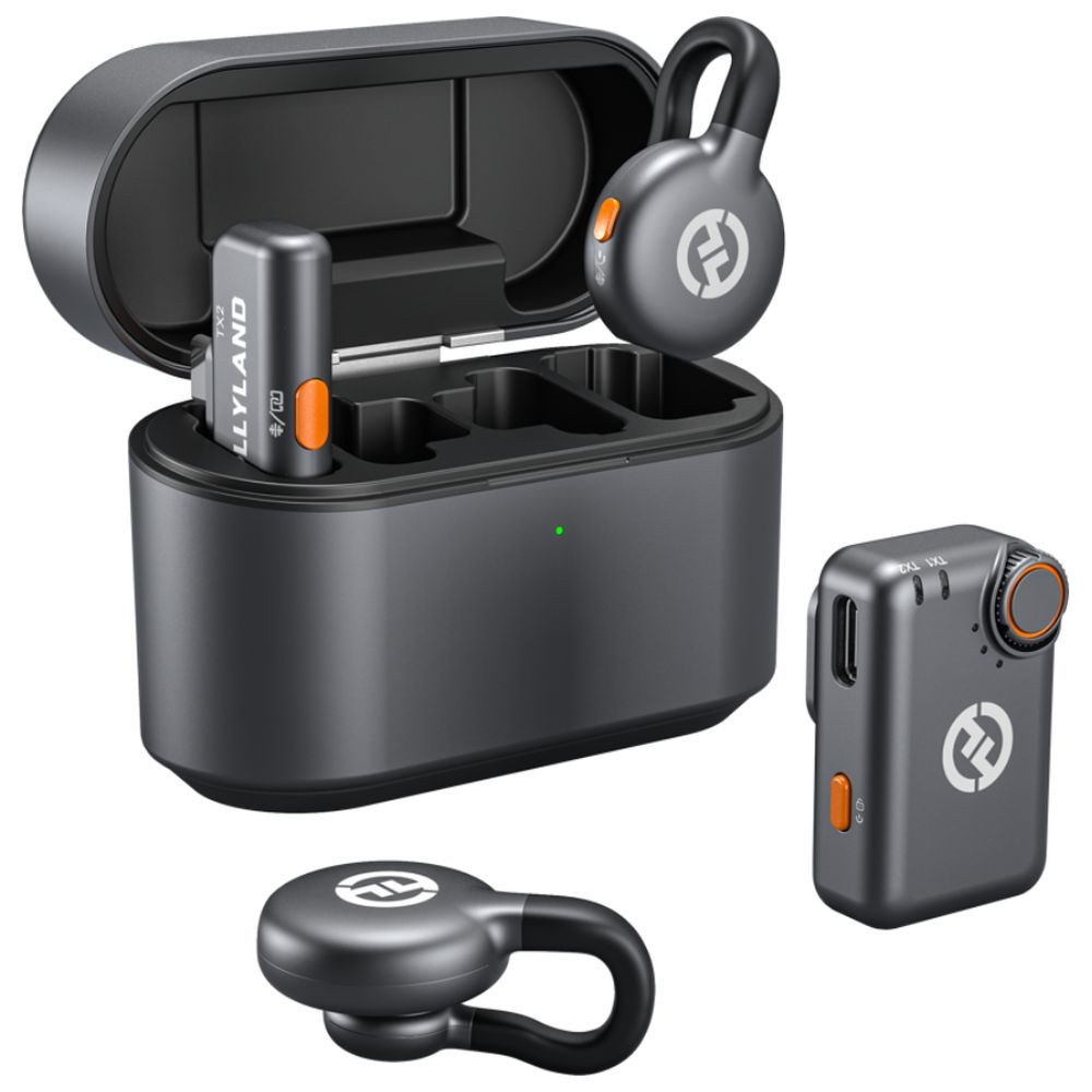 Hollyland-Lark-M2S-Combo-Wireless-Microphone-Kit - Black