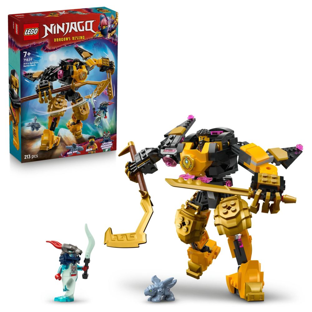 LEGO NINJAGO Arin’s Spinjitzu Battle Mech Toy Set - 71839 (213 Pieces)
