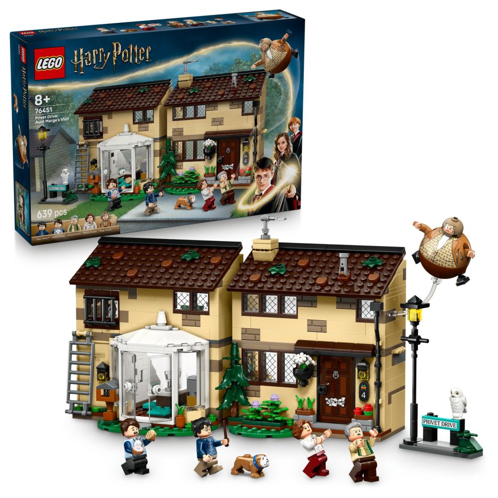 LEGO Harry Potter Privet Drive - Aunt Marge’s Visit - Buildable House - 76451 (518 Pieces)