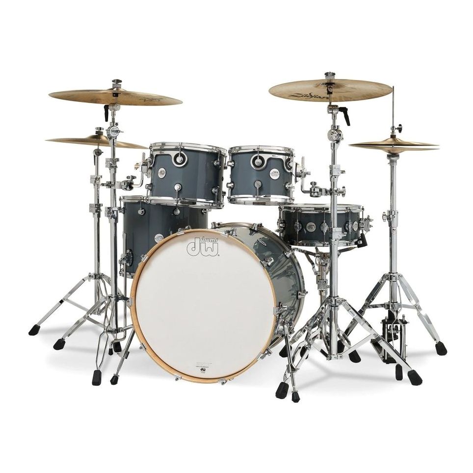 DW Drums DDLG2214SG Design Series 5-Piece Shell Pack Excluding Hardware & Cymbals - Steel Grey