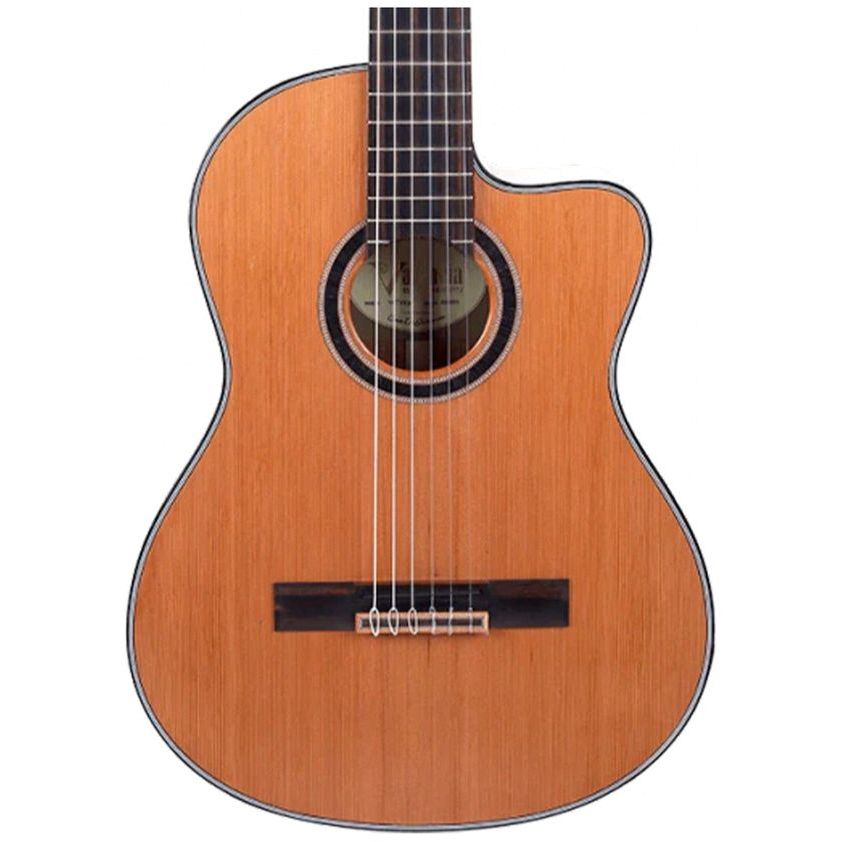 Valencia VC774TCE Thinline Cutaway Solid Red Cedar Top Electro Classical - Natural
