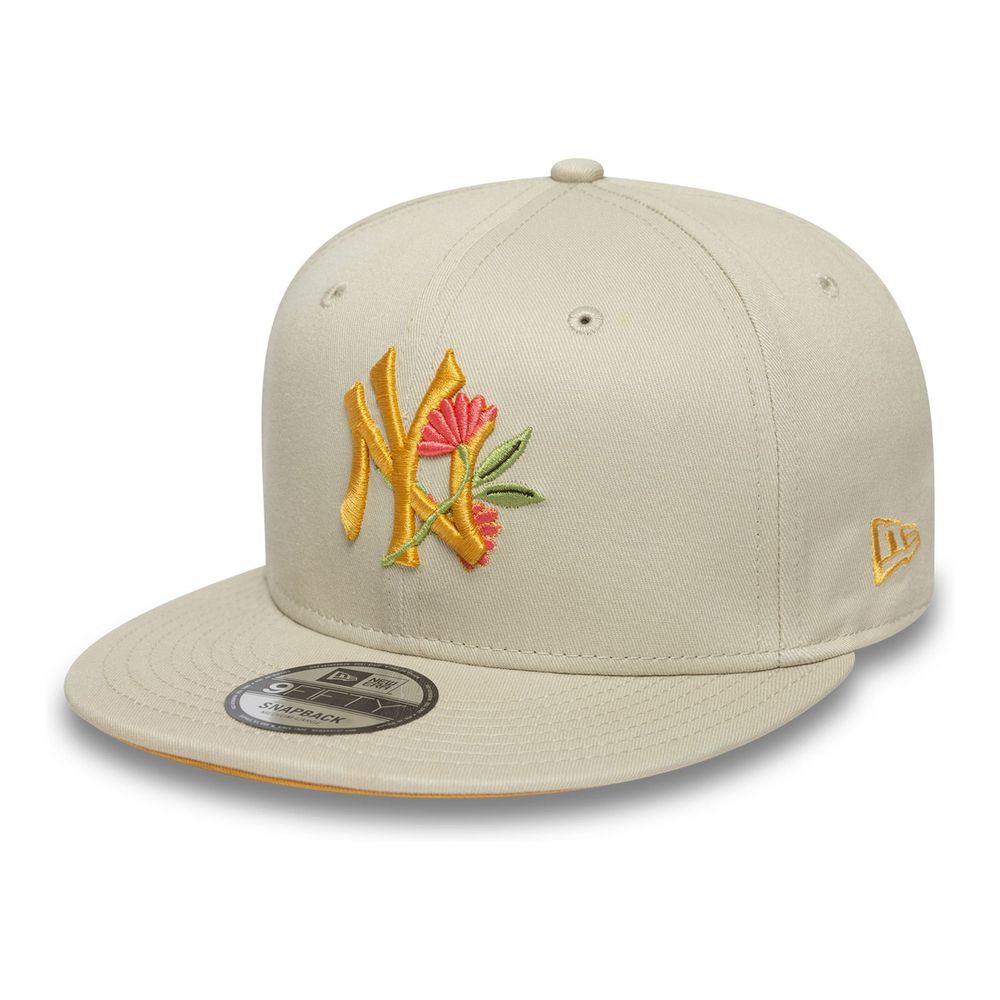 New Era Floral 9Forty New York Yankees Light Beige Cap - M/L
