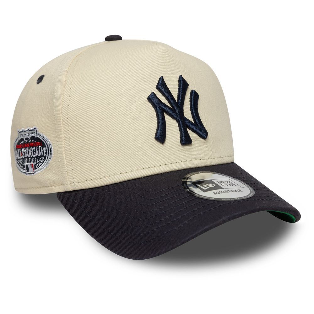 New Era Asg Patch Eframe New York Yankees Light Beige Cap (One Size)