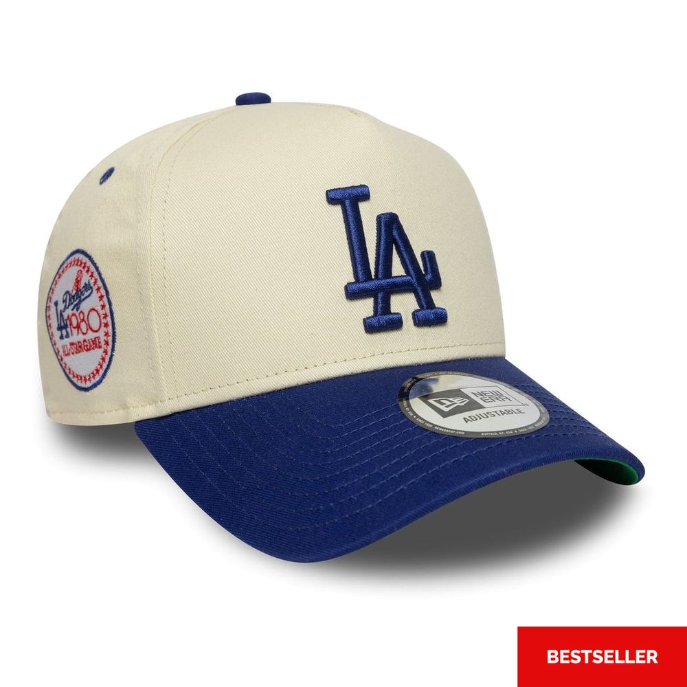New Era Asg Patch Eframe Los Angeles Dodgers Light Beige Cap (One Size)