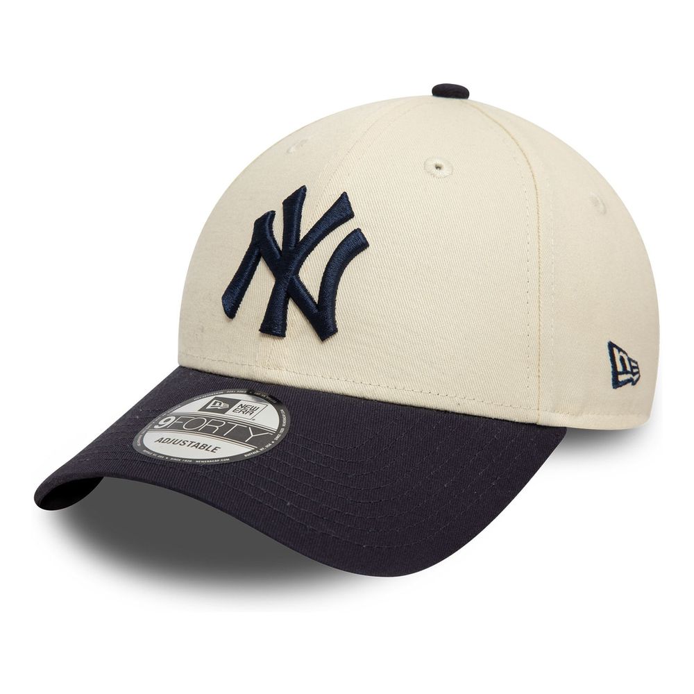 New Era Colour Block 9Forty New York Yankees Beige Cap (One Size)