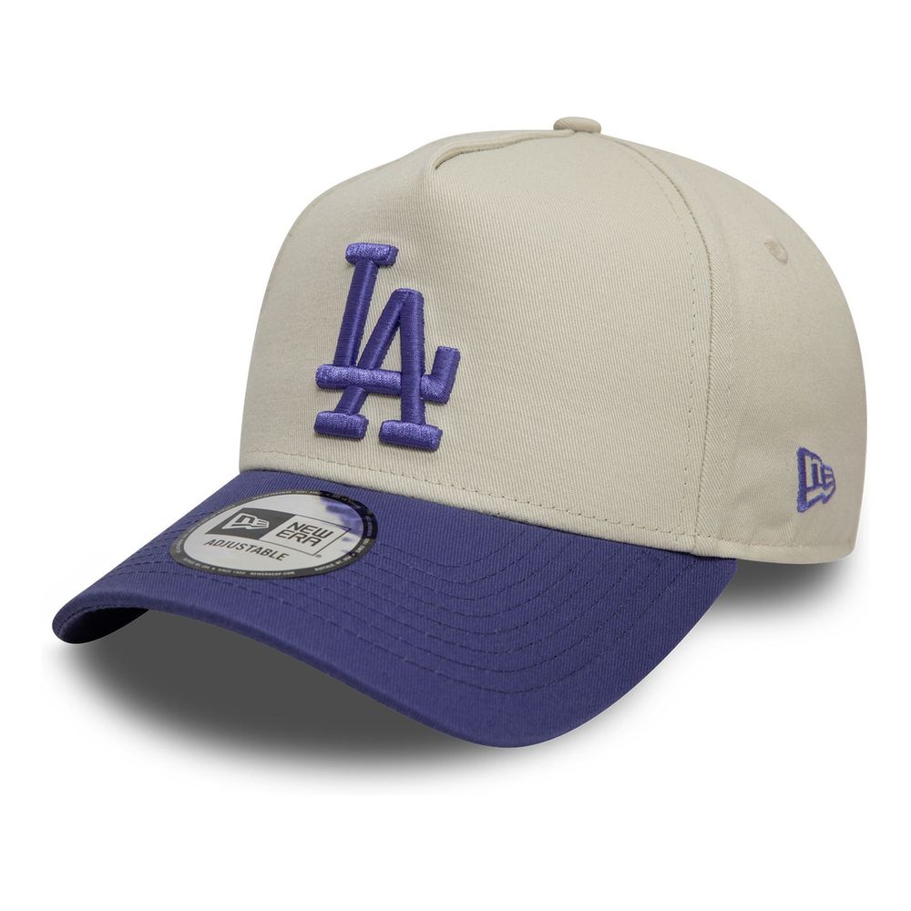 New Era Patch Logo E Frame Los Angeles Dodgers Beige Cap (One Size)