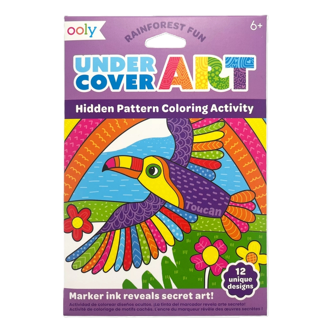 Ooly Undercover Art Hidden Patterns Coloring Activity - Rainforest Fun