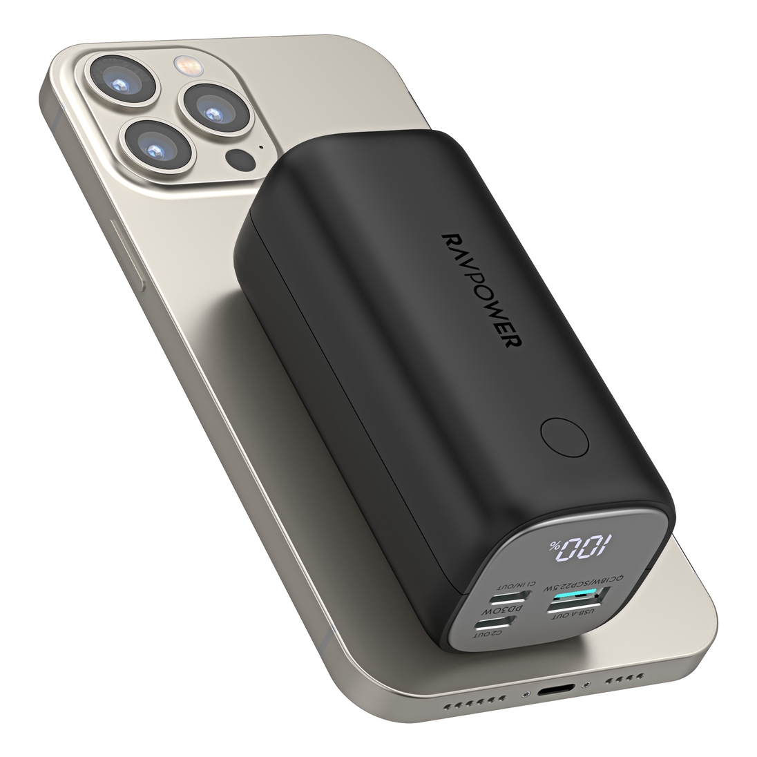 RavPower RP-Pb208 Mini 14000mAh PD 30W 3-Port Portable Power Bank Black Global Version - Black