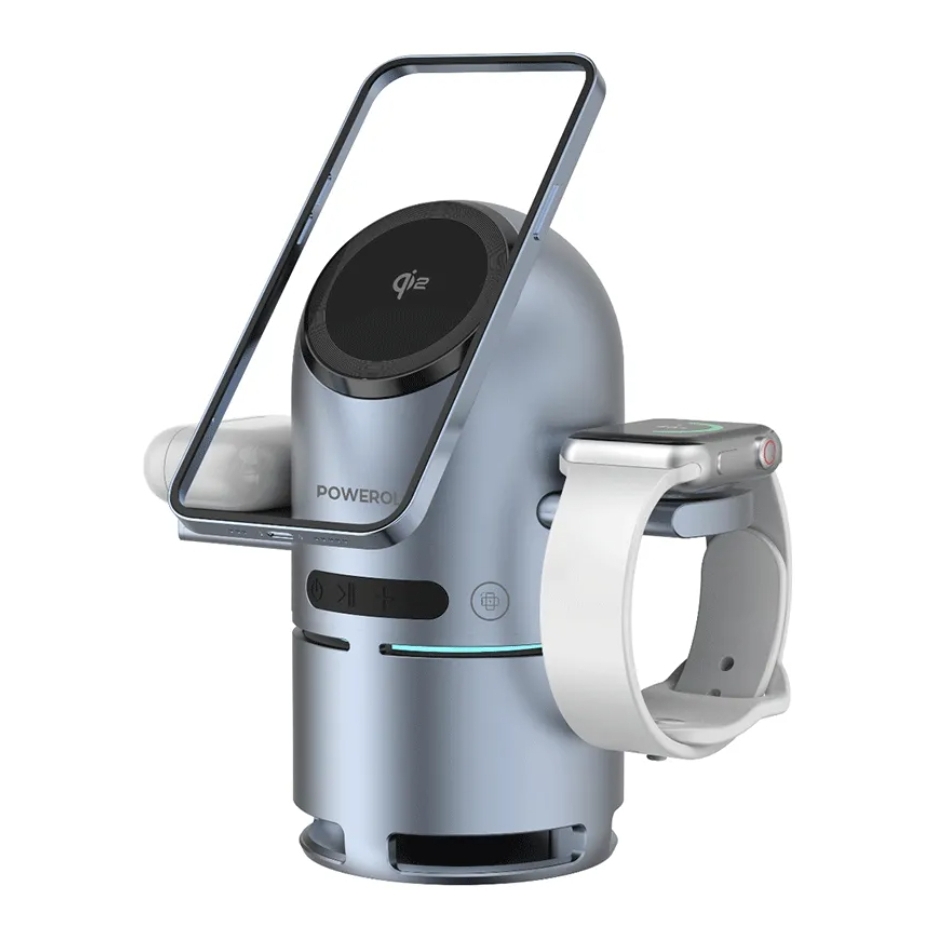 Powerology Qi2 Speaker Charge Station - Black