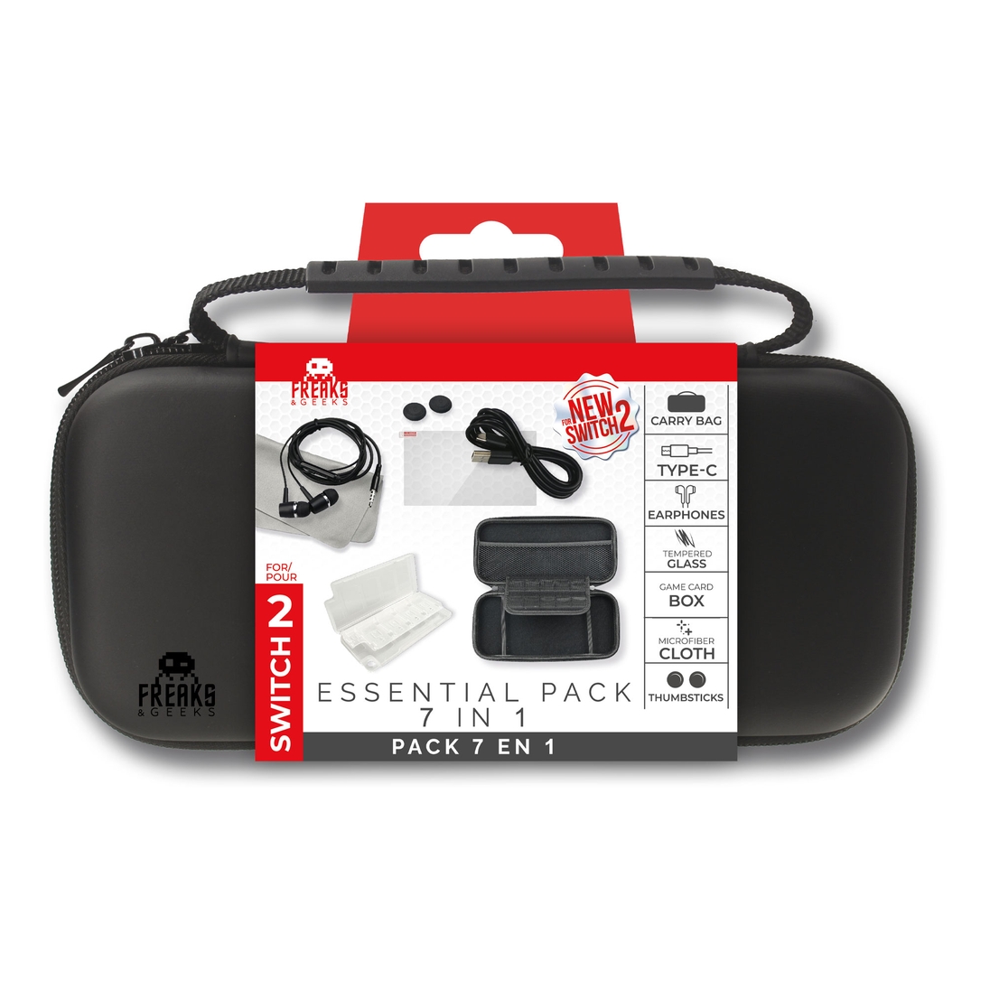 Freaks & Geeks Nintendo Switch 2 Essential Pack 7-in-1
