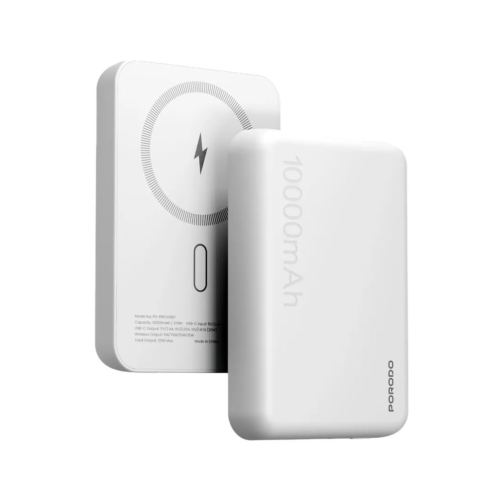 Porodo 10000Mah Magsafe Power Bank - White