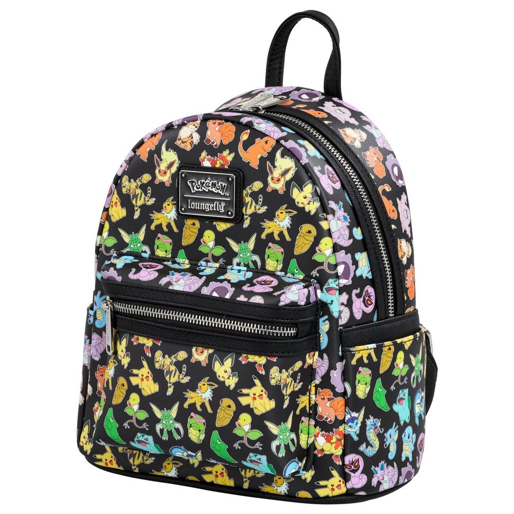 Loungefly Leather Pokemon Multi Character Alloverprint Mini Backpack