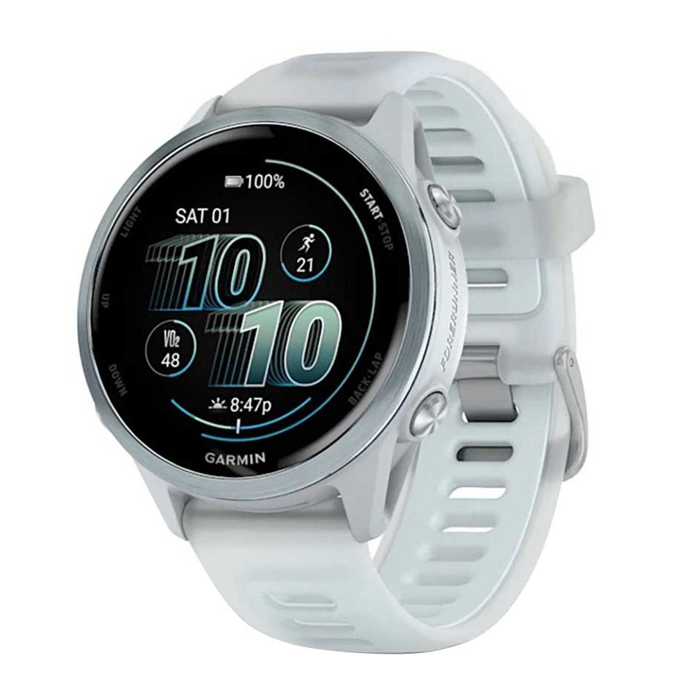 Garmin Forerunner 570 42mm Cloud Blue Aluminium Smartwatch with Translucent Whitestone/ Cloud Blue Band