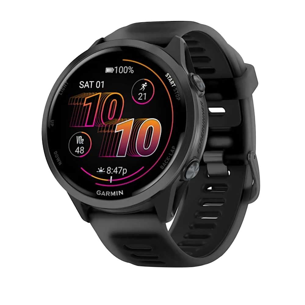 Garmin Forerunner 570 47mm Slate Gray Aluminium Smartwatch with Translucent Black/ Black Band