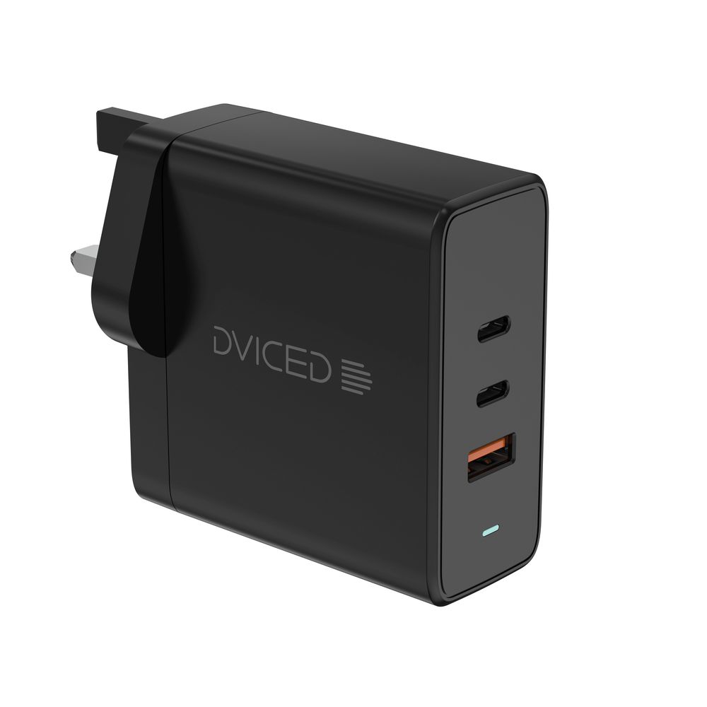 Dviced Wall Charger 140W Gan 2 USB-C 1 USB-A (UK) - Black