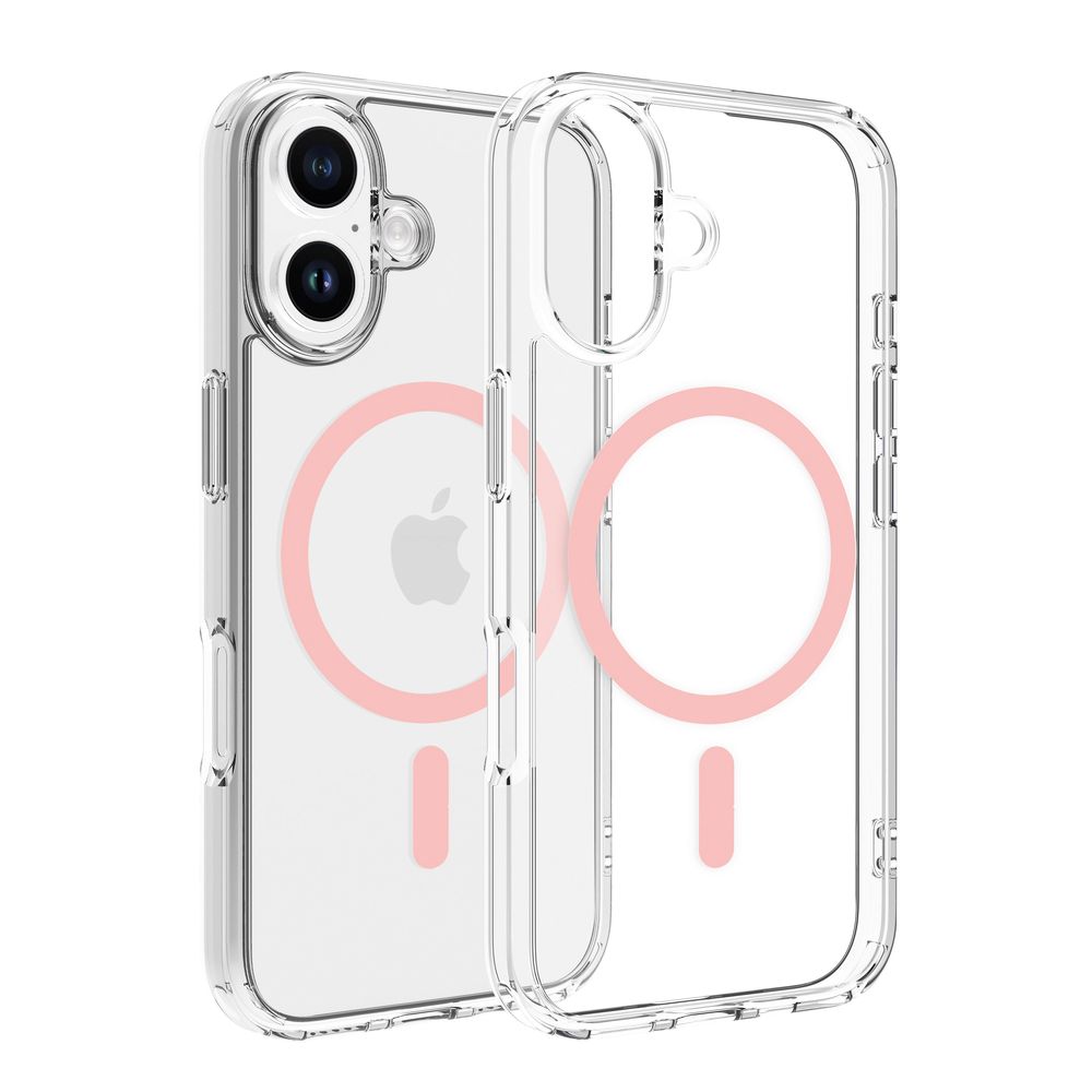 Dviced Magsafe iPhone 16 Case Clear - Pink
