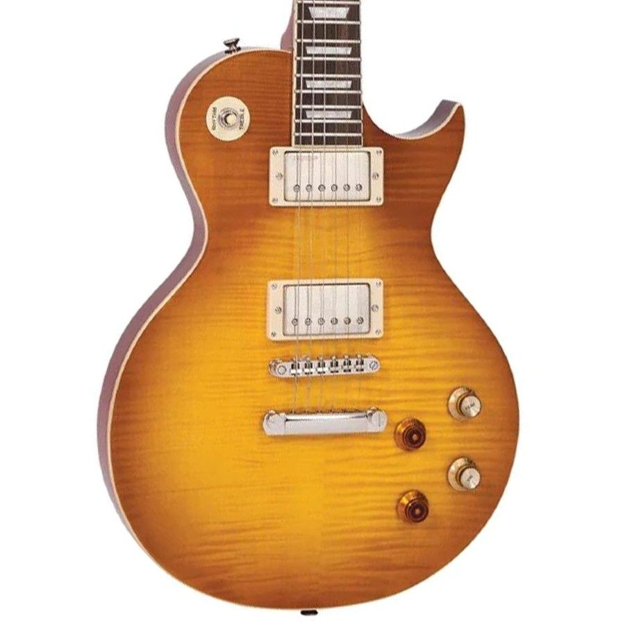 Vintage V100PGM Reissued Electric Guitar - Lemon Drop