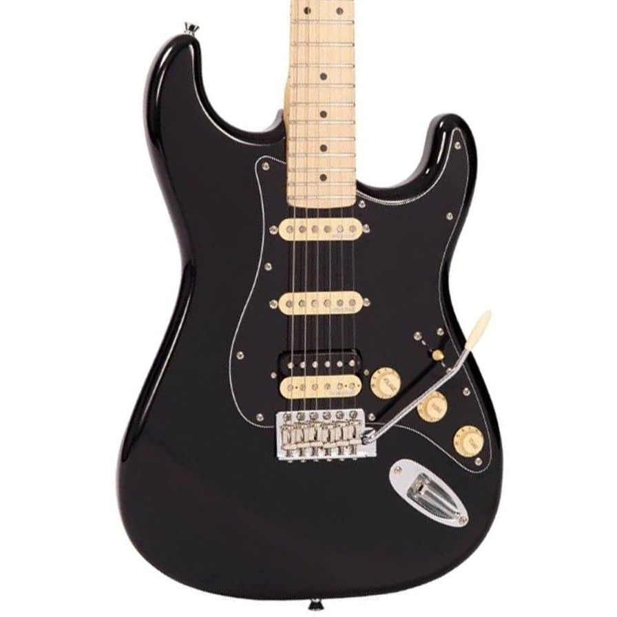 Vintage V6HMBB Reissued Electric Guitar - Boulevard Black