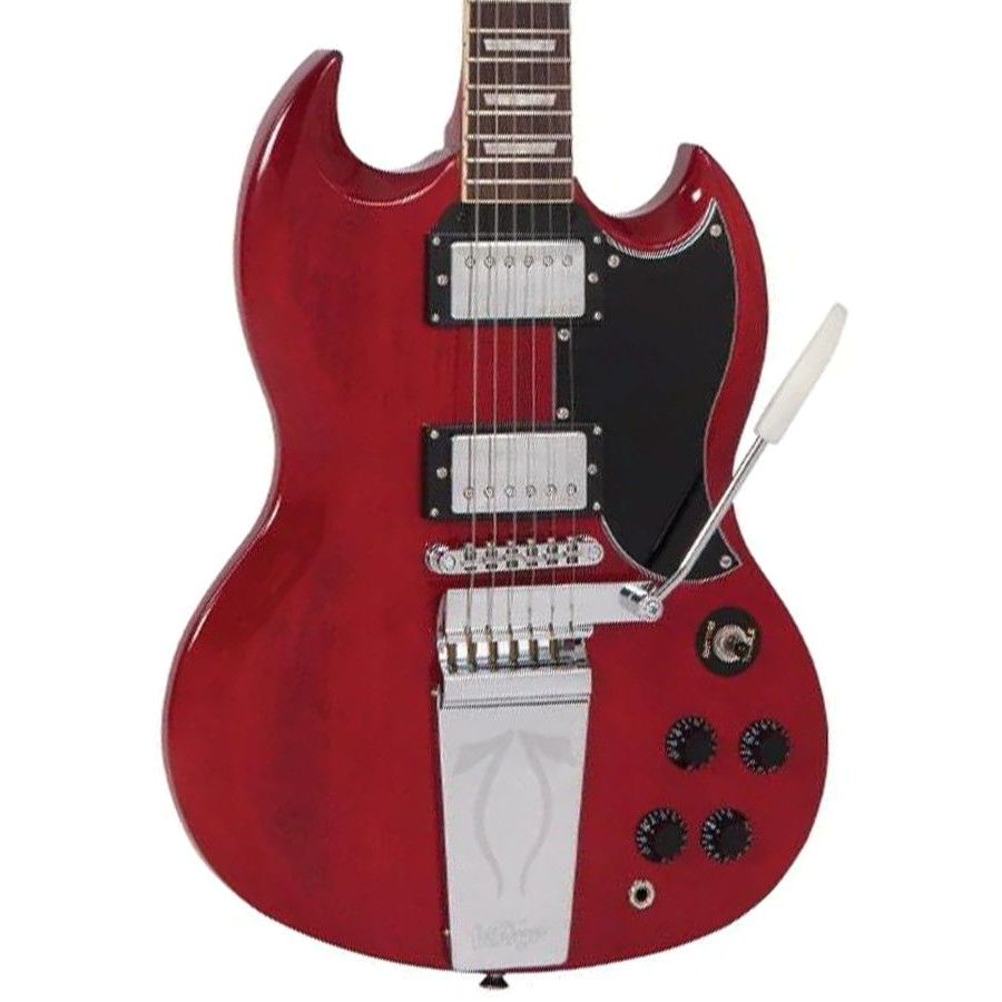Vintage VS6VCR Reissued Vibrato Electric Guitar - Cherry Red