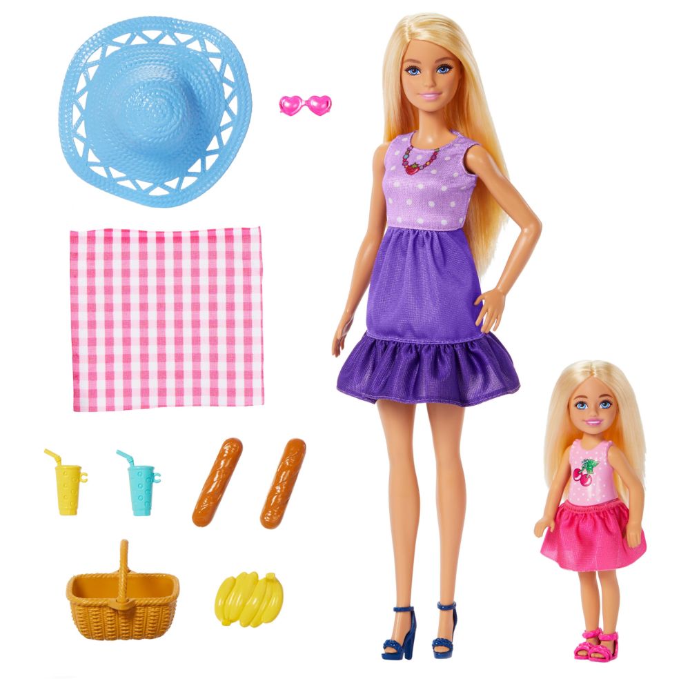Mattel Barbie Family Malibu & Chelsea Outfit Core Dolls (Pack Of 2)