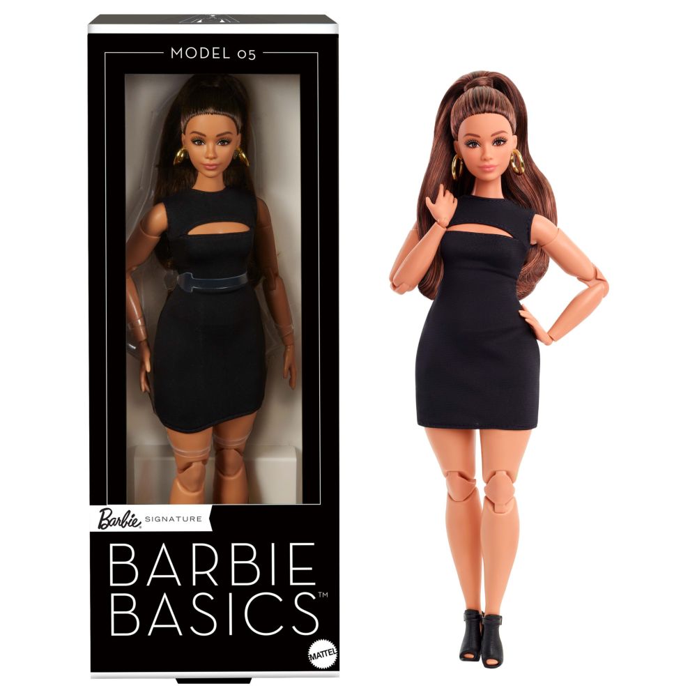 Mattel Barbie Basics Brunette Hair With Little Black Dress Doll