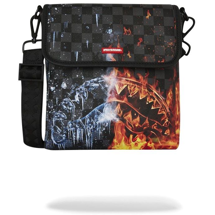 Sprayground Fire & Ice Shark Messenger Sling Bag