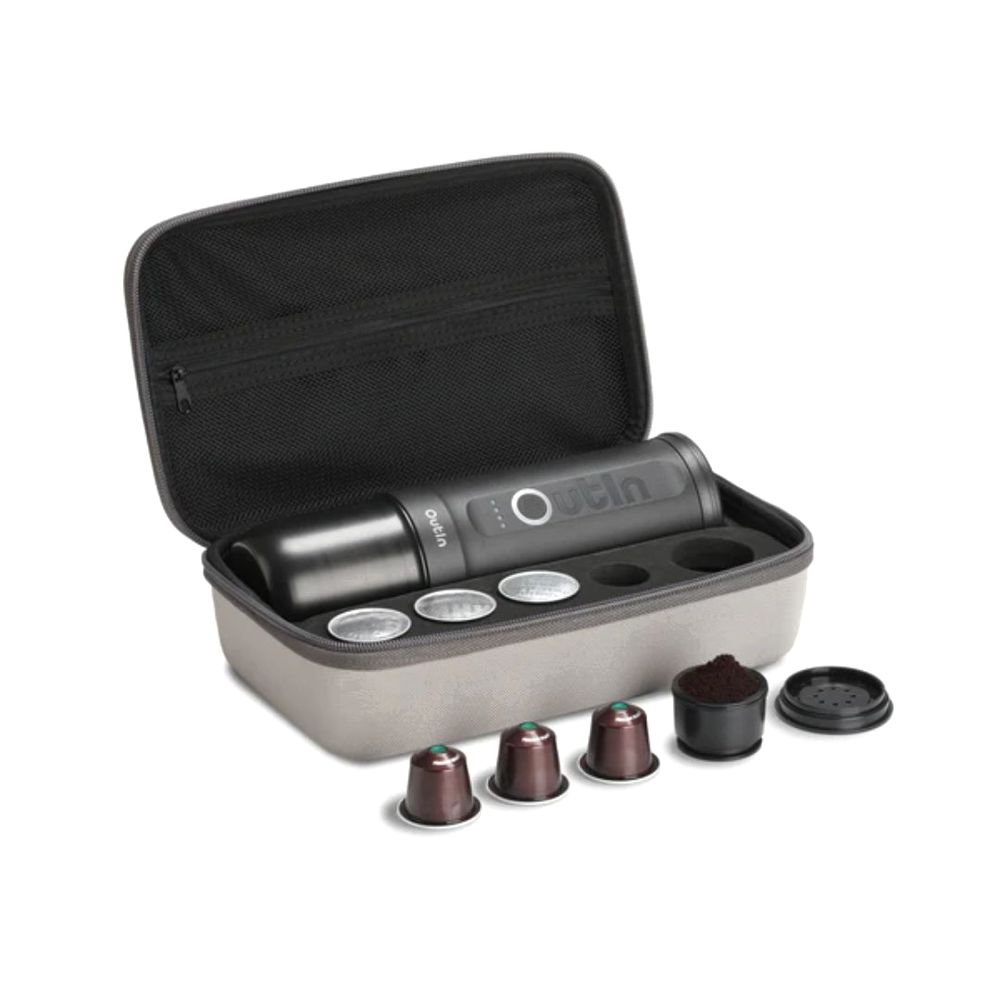 Outin Nano Portable Espresso Machine With Case Combo- Space Grey