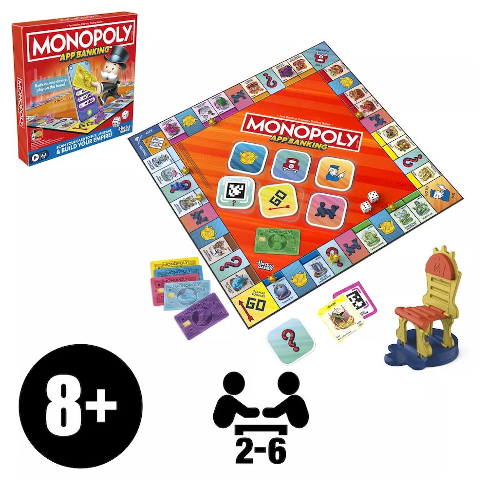 Hasbro Gaming Monopoly App Banking Electronic Board Game