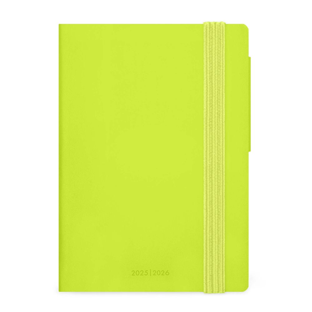 Legami 16 - Month Diary - 2025/2026 - Small Daily Diary - Chartreuse
