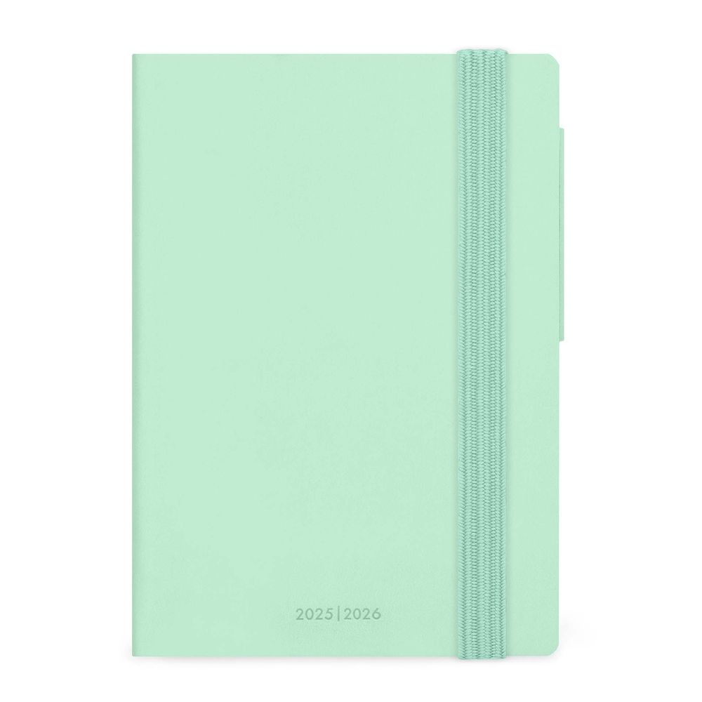Legami 16 - Month Diary - 2025/2026 - Small Weekly Diary With Notebook - Pastel Mint