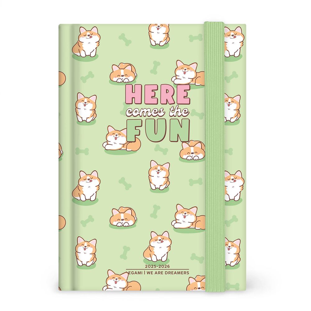 Legami 16 - Month Diary - 2025/2026 - Small Photo Daily Diary - Corgi
