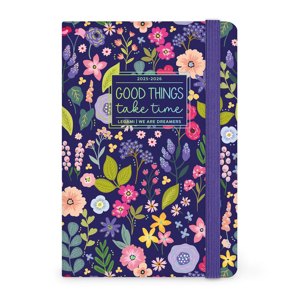 Legami 16 - Month Diary - 2025/2026 - Small Photo Weekly Diary With Notebook - Flowers