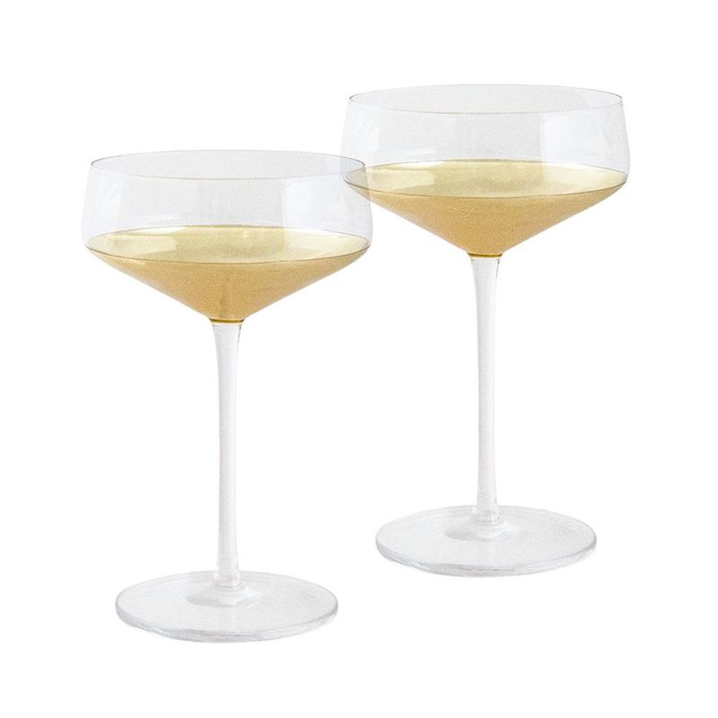 Cristina Re Moderne Estelle Crystal Coupe Glasses 300ml (Set of 2)