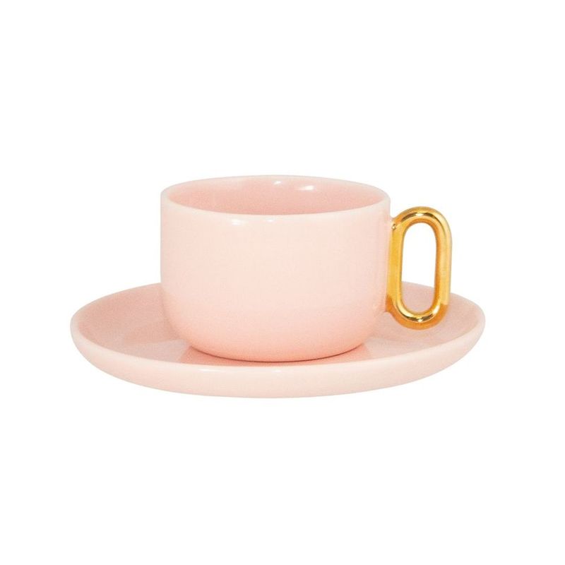 Cristina Re Celine Teacup & Saucer Blush & Gold