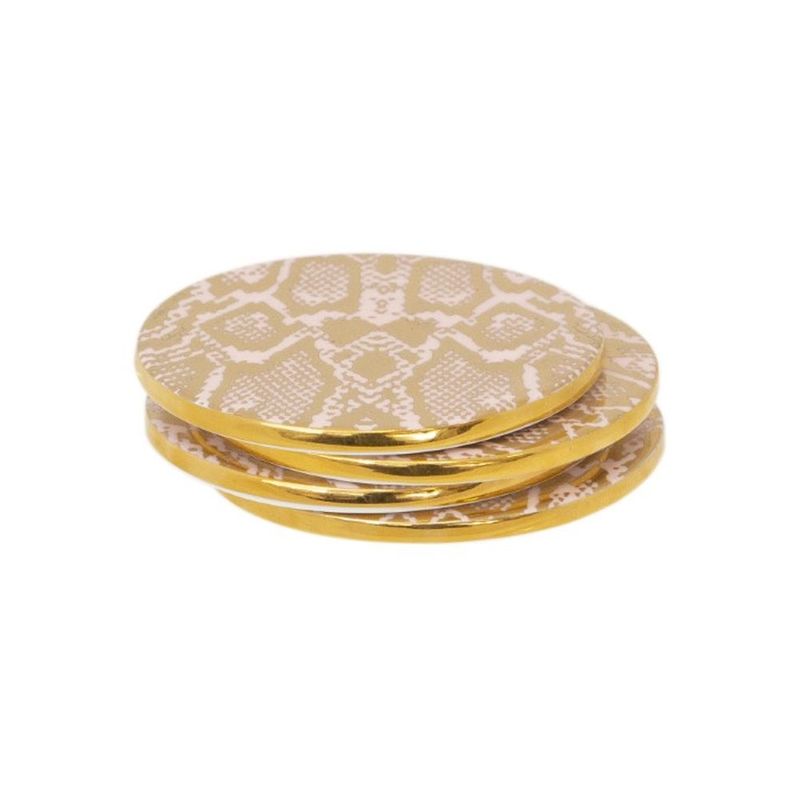 Cristina Re Drink Coasters Safari Snakeskin (Set of 4)