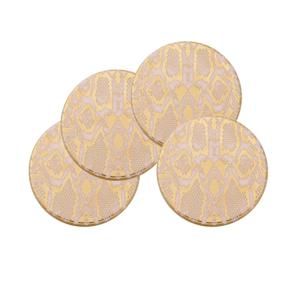 Cristina Re Drink Coasters Safari Snakeskin (Set of 4)