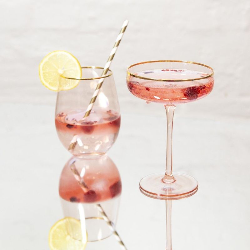 Cristina Re Classique Rose Crystal Tumbler 200ml (Set of 2)