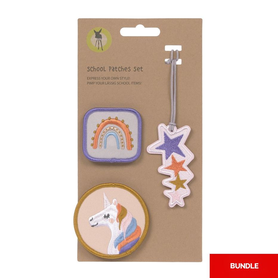 Lassig School Patches Set - Unicorn (Set of 3) (Bundle of 2)