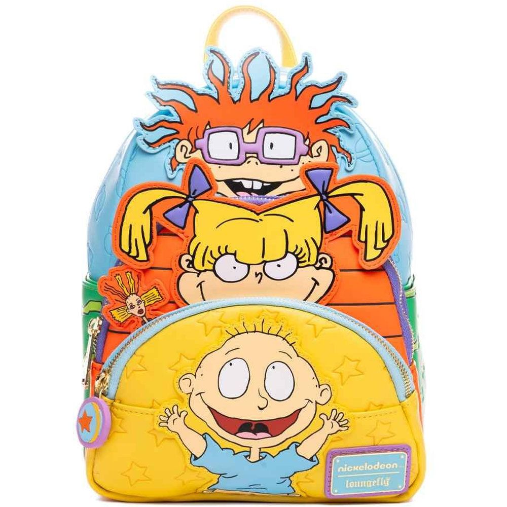 Loungefly Leather Rugrats Tommy Chuckie And Angelica Triple Pockey Cosplay Mini Backpack